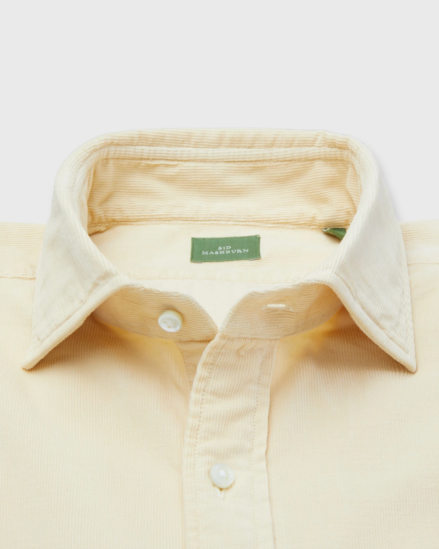 Spread Collar Sport Shirt In Straw Corduroy 5 Spread Collar Sport Shirt In Straw Corduroy - Image 3