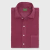 Spread Collar Sport Shirt In Mulberry Corduroy -Garbiera Sales Store S71057 215