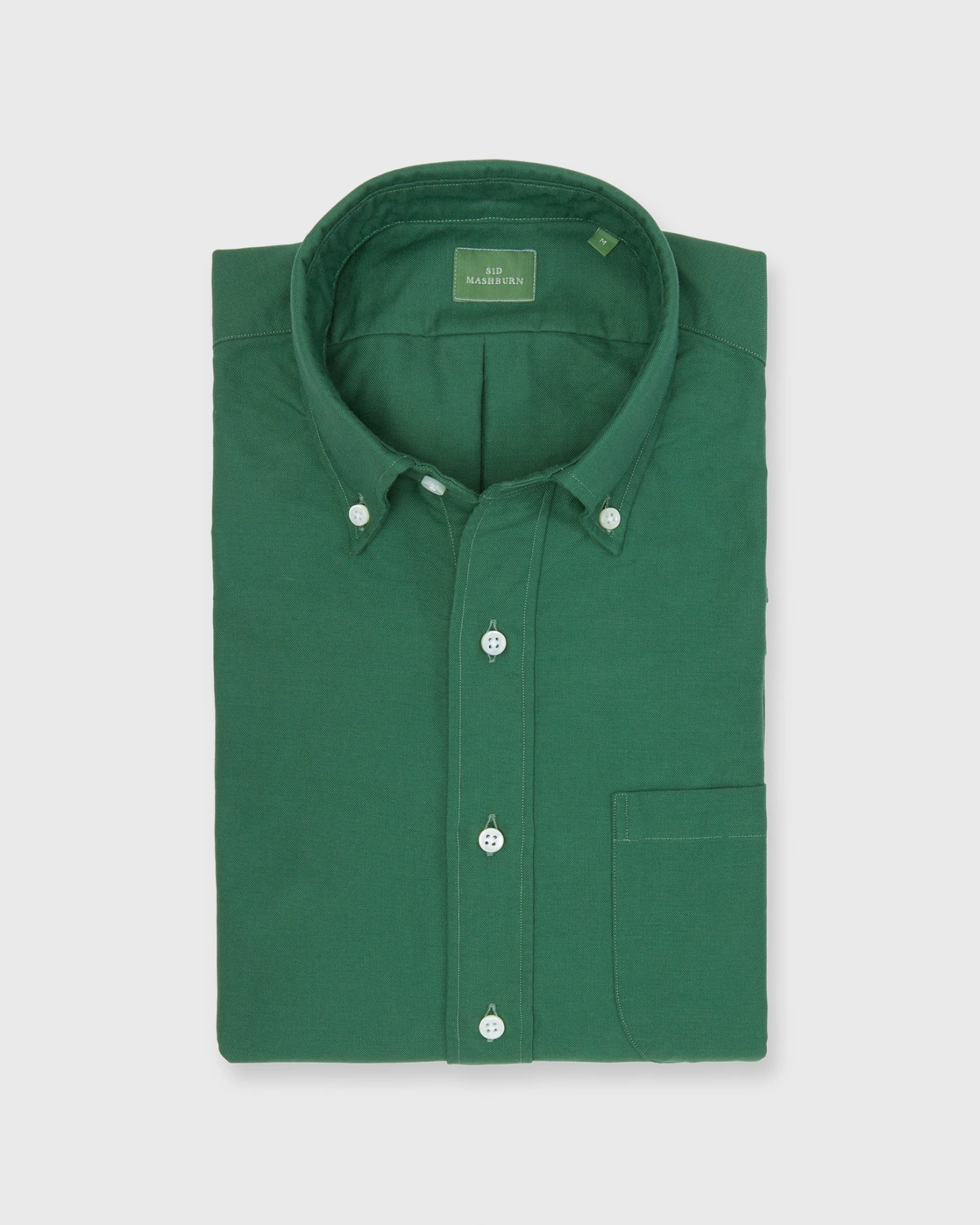 Button-Down Sport Shirt In Green Oxford 3 Button-Down Sport Shirt In Green Oxford