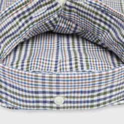 Button-Down Sport Shirt In Olive/Navy/Brown Plaid Poplin 7 Button-Down Sport Shirt In Olive/Navy/Brown Plaid Poplin -Garbiera Sales Store S71060 246