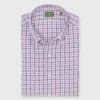 Button-Down Sport Shirt In Bone/Berry/Grey Tattersall Oxford 2 Button-Down Sport Shirt In Bone/Berry/Grey Tattersall Oxford -Garbiera Sales Store S71066 43