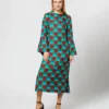 Flicker Dress In Sfere Grandi Verde Twill Silk 2 Flicker Dress In Sfere Grandi Verde Twill Silk -Garbiera Sales Store S71139 13