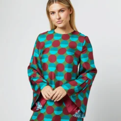 Flicker Dress In Sfere Grandi Verde Twill Silk 10 Flicker Dress In Sfere Grandi Verde Twill Silk -Garbiera Sales Store S71139 52