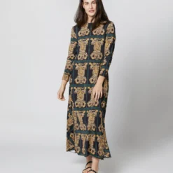 Drifter Dress In Tiger Tiles Black Jersey -Garbiera Sales Store S71140 253