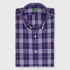 Button-Down Sport Shirt In Merlot/Lavender/Ochre Plaid Poplin -Garbiera Sales Store S71181 58