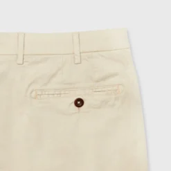 Garment-Dyed Sport Trouser In Sand Cotton/Silk Stretch Poplin -Garbiera Sales Store S71216 69