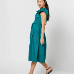 ULLA JOHNSON Darlene Dress In Verdigris 10 ULLA JOHNSON Darlene Dress In Verdigris -Garbiera Sales Store S71225 1341