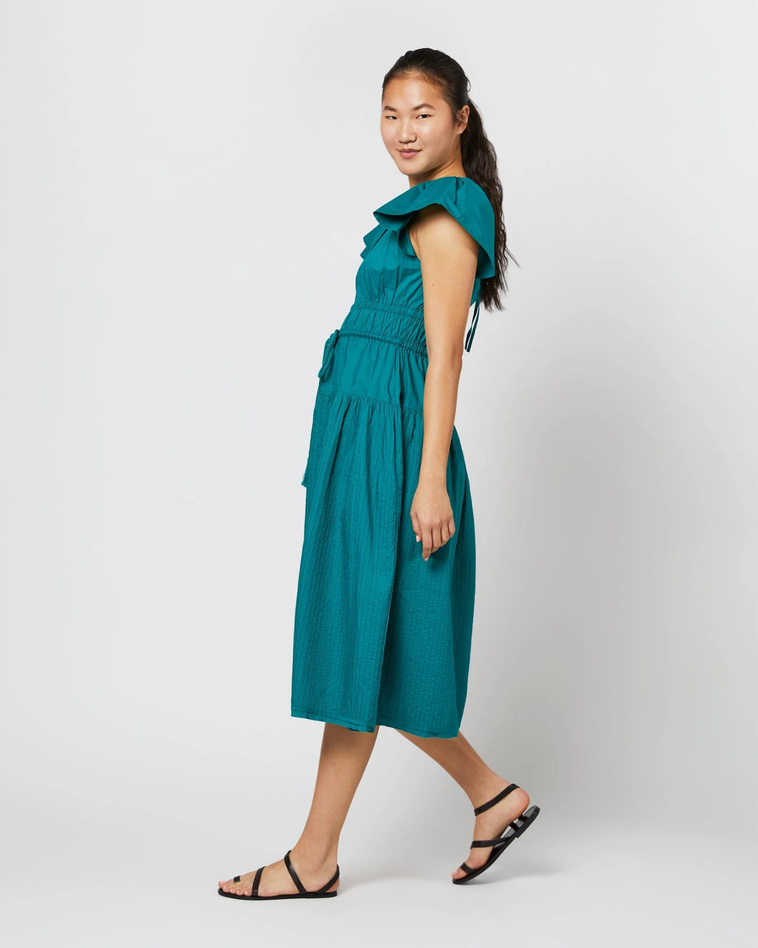 ULLA JOHNSON Darlene Dress In Verdigris 5 ULLA JOHNSON Darlene Dress In Verdigris - Image 3