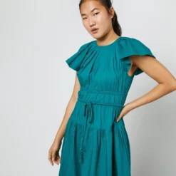 ULLA JOHNSON Darlene Dress In Verdigris 13 ULLA JOHNSON Darlene Dress In Verdigris -Garbiera Sales Store S71225 1395