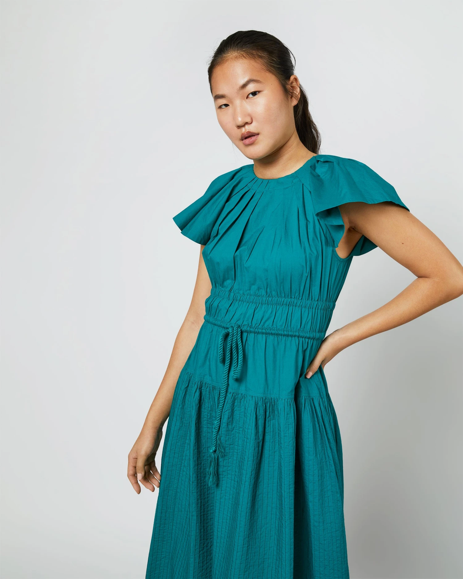 ULLA JOHNSON Darlene Dress In Verdigris 8 ULLA JOHNSON Darlene Dress In Verdigris - Image 6