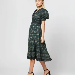 ULLA JOHNSON Elli Dress In Pacific -Garbiera Sales Store S71230 936