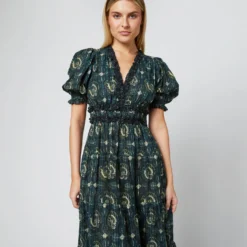 ULLA JOHNSON Elli Dress In Pacific -Garbiera Sales Store S71230 980