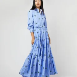 Bellini Dress In Third Eye Embroidered Popeline 13 Bellini Dress In Third Eye Embroidered Popeline -Garbiera Sales Store S71231 889