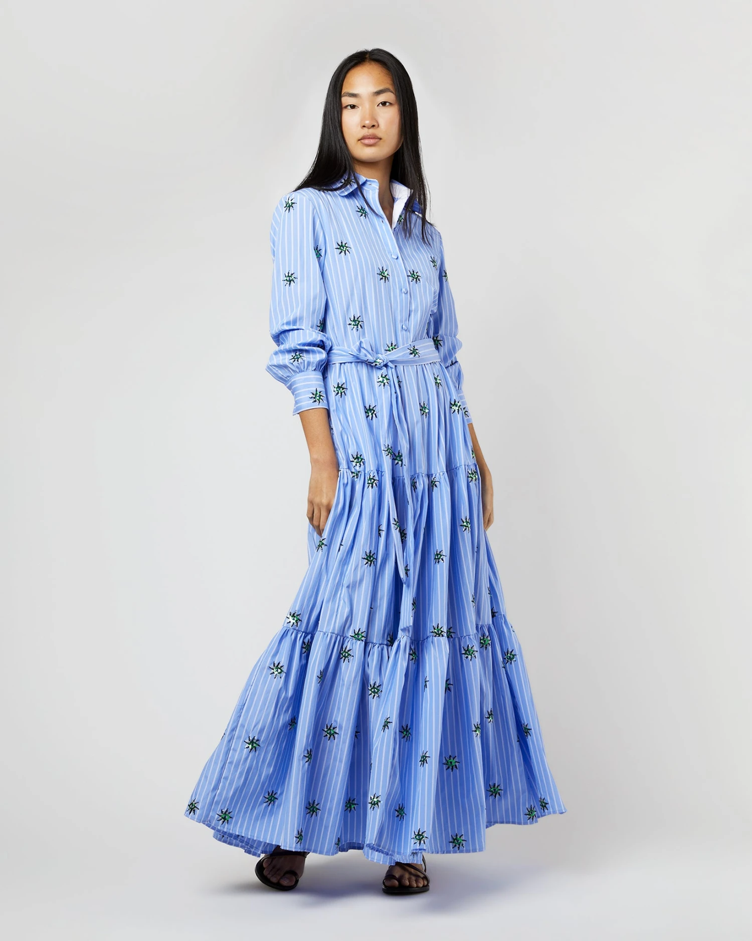 Bellini Dress In Third Eye Embroidered Popeline 6 Bellini Dress In Third Eye Embroidered Popeline - Image 4