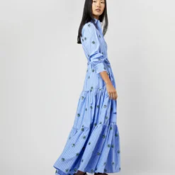 Bellini Dress In Third Eye Embroidered Popeline 14 Bellini Dress In Third Eye Embroidered Popeline -Garbiera Sales Store S71231 899