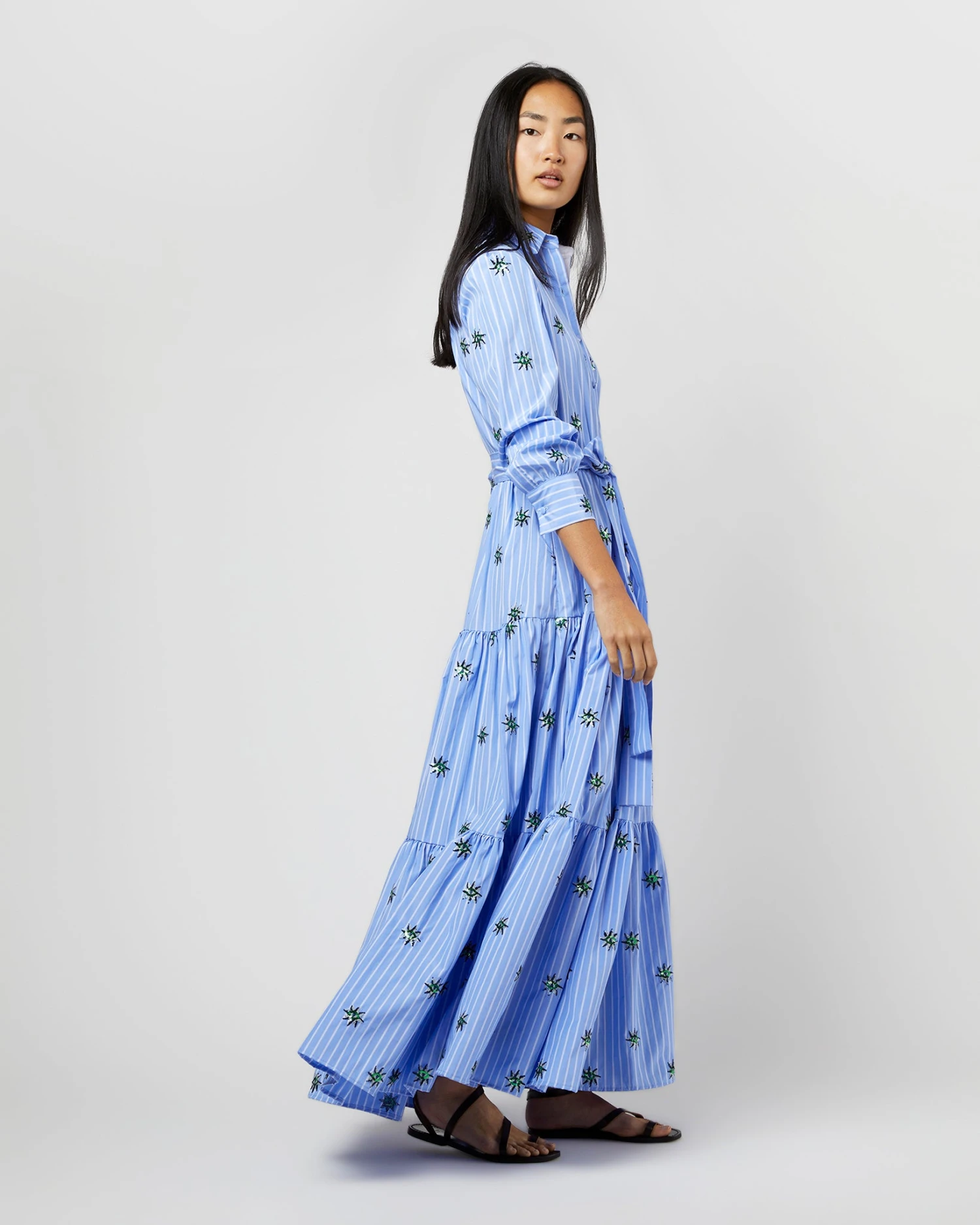 Bellini Dress In Third Eye Embroidered Popeline 7 Bellini Dress In Third Eye Embroidered Popeline - Image 5