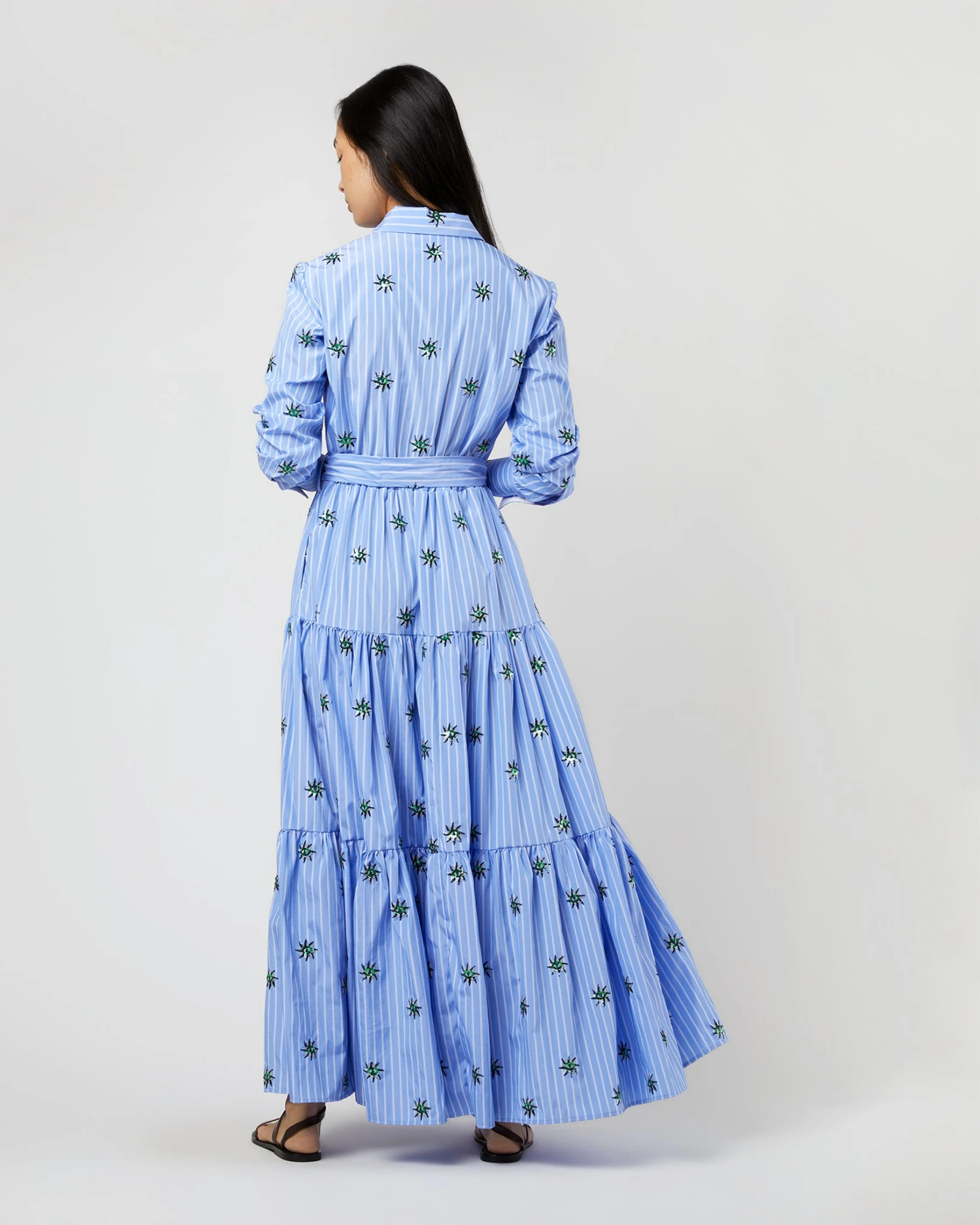 Bellini Dress In Third Eye Embroidered Popeline 8 Bellini Dress In Third Eye Embroidered Popeline - Image 6