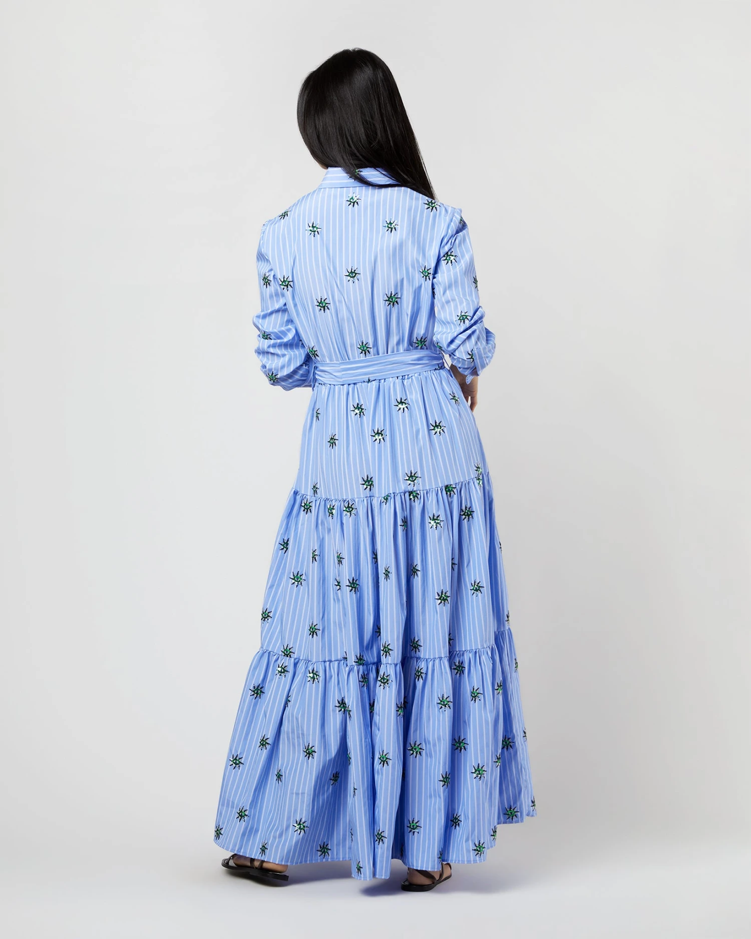 Bellini Dress In Third Eye Embroidered Popeline 9 Bellini Dress In Third Eye Embroidered Popeline - Image 7