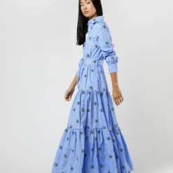 Bellini Dress In Third Eye Embroidered Popeline 17 Bellini Dress In Third Eye Embroidered Popeline -Garbiera Sales Store S71231 923