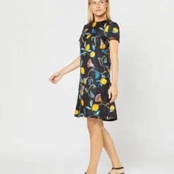 Mini Swing Dress In Borboni Twill Silk 13 Mini Swing Dress In Borboni Twill Silk -Garbiera Sales Store S71232 498