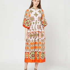 Portofino Dress In Partenope Summer Popeline -Garbiera Sales Store S71235 769