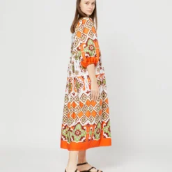 Portofino Dress In Partenope Summer Popeline -Garbiera Sales Store S71235 798