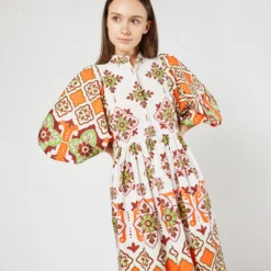 Portofino Dress In Partenope Summer Popeline -Garbiera Sales Store S71235 838