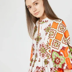 Portofino Dress In Partenope Summer Popeline -Garbiera Sales Store S71235 848