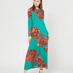 Long Sleeve Swing Dress In Anemone Ghirlanda Sablé 15 Long Sleeve Swing Dress In Anemone Ghirlanda Sablé -Garbiera Sales Store S71243 309