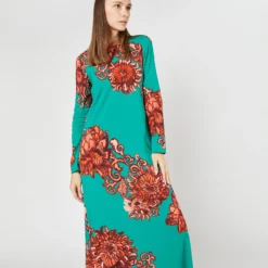 Long Sleeve Swing Dress In Anemone Ghirlanda Sablé 16 Long Sleeve Swing Dress In Anemone Ghirlanda Sablé -Garbiera Sales Store S71243 327