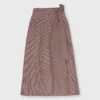 Elana Wrap Skirt In Red/Brown Check Taffeta 2 Elana Wrap Skirt In Red/Brown Check Taffeta -Garbiera Sales Store S71359 23