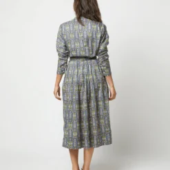 Kimono Shirtwaist Dress In Blue/Green Lindsay Garden Liberty Fabric 12 Kimono Shirtwaist Dress In Blue/Green Lindsay Garden Liberty Fabric -Garbiera Sales Store S71373 1562