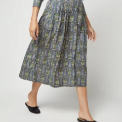 Kimono Shirtwaist Dress In Blue/Green Lindsay Garden Liberty Fabric 14 Kimono Shirtwaist Dress In Blue/Green Lindsay Garden Liberty Fabric -Garbiera Sales Store S71373 1629