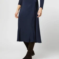 Mare Slip Skirt In Navy Silk Crepe De Chine -Garbiera Sales Store S71378 1139