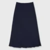 Mare Slip Skirt In Navy Silk Crepe De Chine 2 Mare Slip Skirt In Navy Silk Crepe De Chine -Garbiera Sales Store S71378 79