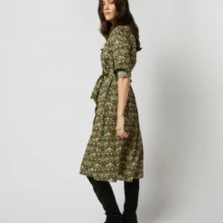 Long-Sleeved Gianna Dress In Hunter Multi Strawberry Thief Liberty Fabric 14 Long-Sleeved Gianna Dress In Hunter Multi Strawberry Thief Liberty Fabric -Garbiera Sales Store S71392 410