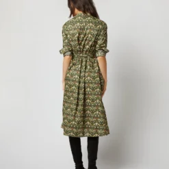 Long-Sleeved Gianna Dress In Hunter Multi Strawberry Thief Liberty Fabric 16 Long-Sleeved Gianna Dress In Hunter Multi Strawberry Thief Liberty Fabric -Garbiera Sales Store S71392 411