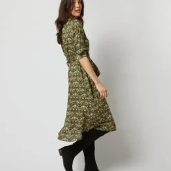 Long-Sleeved Gianna Dress In Hunter Multi Strawberry Thief Liberty Fabric 15 Long-Sleeved Gianna Dress In Hunter Multi Strawberry Thief Liberty Fabric -Garbiera Sales Store S71392 419