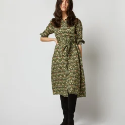 Long-Sleeved Gianna Dress In Hunter Multi Strawberry Thief Liberty Fabric 17 Long-Sleeved Gianna Dress In Hunter Multi Strawberry Thief Liberty Fabric -Garbiera Sales Store S71392 432