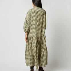 Isla Shirtdress In Ivory Multi Peacock Feathers Habotai 18 Isla Shirtdress In Ivory Multi Peacock Feathers Habotai -Garbiera Sales Store S71394 1874