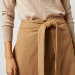 Brooke Tie-Waist Skirt In Camel Hair Flannel 19 Brooke Tie-Waist Skirt In Camel Hair Flannel -Garbiera Sales Store S71413 1653