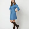 Felice Dress In Mid Heather Blue Merino Wool -Garbiera Sales Store S71423 1675
