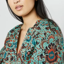 ULLA JOHNSON Olina Dress In Jade Trailing Lotus -Garbiera Sales Store S71605 75