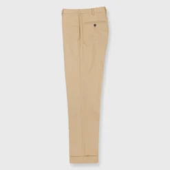 Dress Trouser In Khaki Midweight Twill