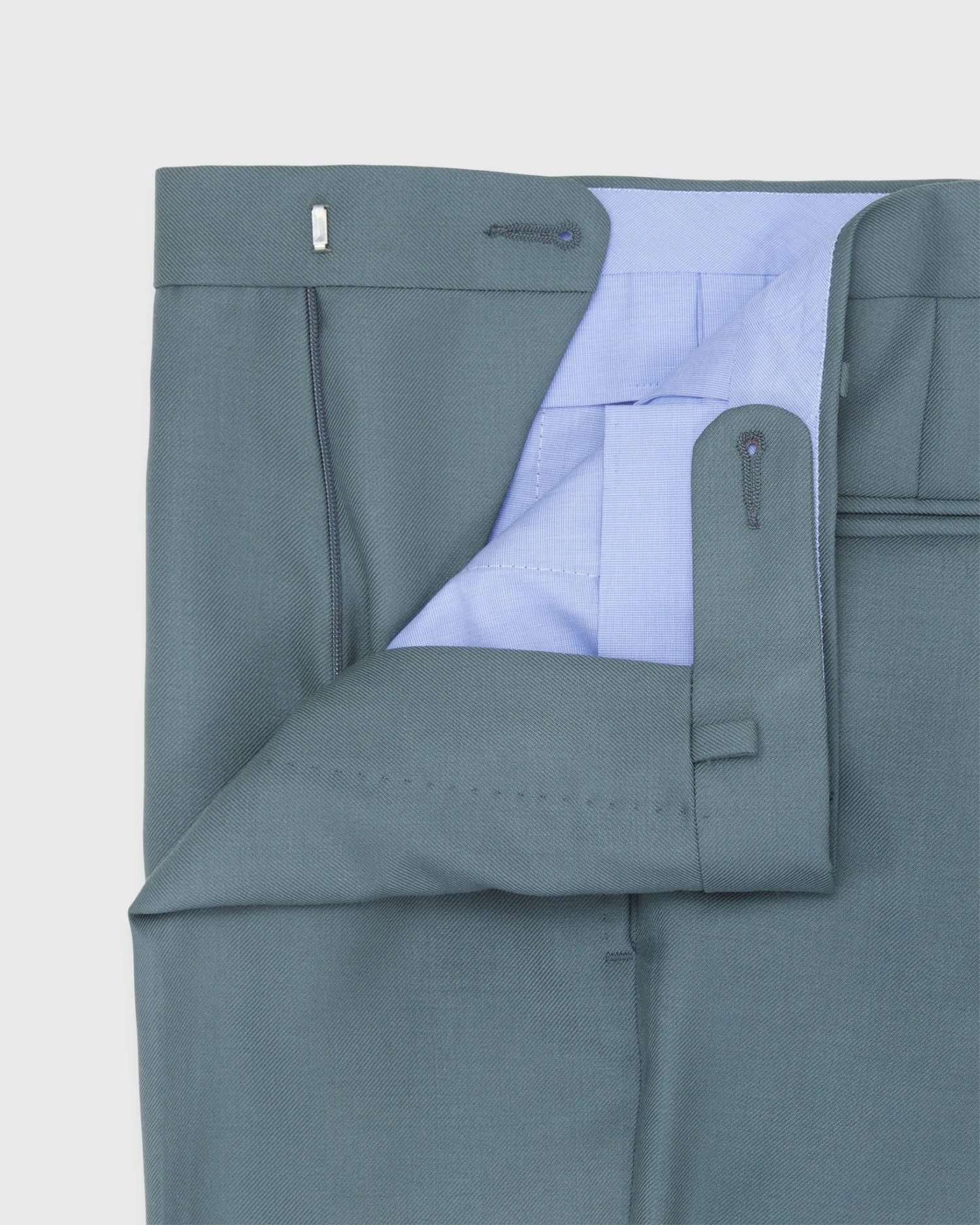 Dress Trouser In Sage Midweight Twill 5 Dress Trouser In Sage Midweight Twill - Image 3