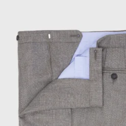 Pleated Dress Trouser In Brown Mix Sharkskin -Garbiera Sales Store S71686 90