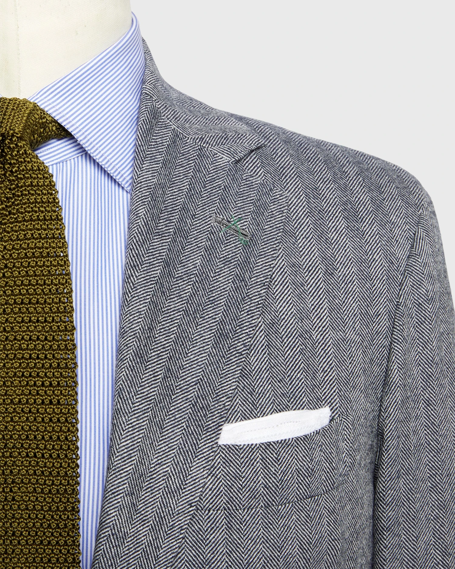 Kincaid No. 4 Jacket In Navy/Bone Escorial Herringbone 4 Kincaid No. 4 Jacket In Navy/Bone Escorial Herringbone - Image 2