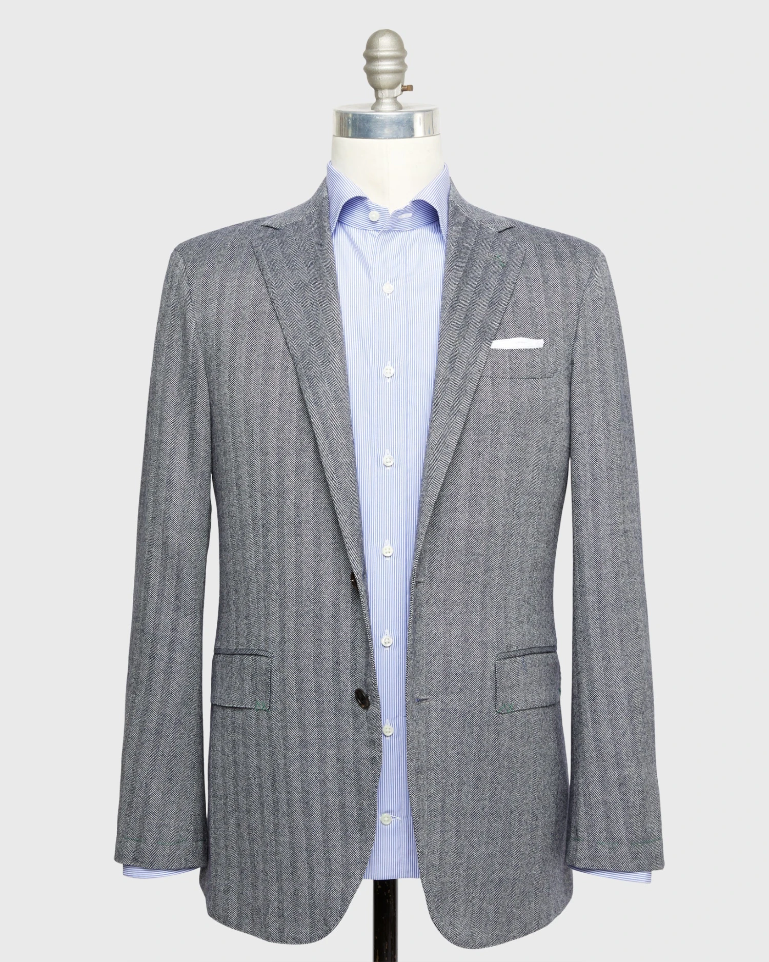 Kincaid No. 4 Jacket In Navy/Bone Escorial Herringbone 5 Kincaid No. 4 Jacket In Navy/Bone Escorial Herringbone - Image 3