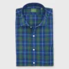 Spread Collar Sport Shirt In Green/Blue/Yellow Plaid Poplin -Garbiera Sales Store S71714 77 copy