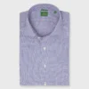 Slim-Fit Spread Collar Sport Shirt In Pink/Blue Small Check Poplin -Garbiera Sales Store S71722 94